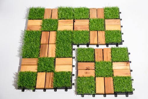 Vỉ cỏ kết hợp gỗ tự nhiên đối xứng-2