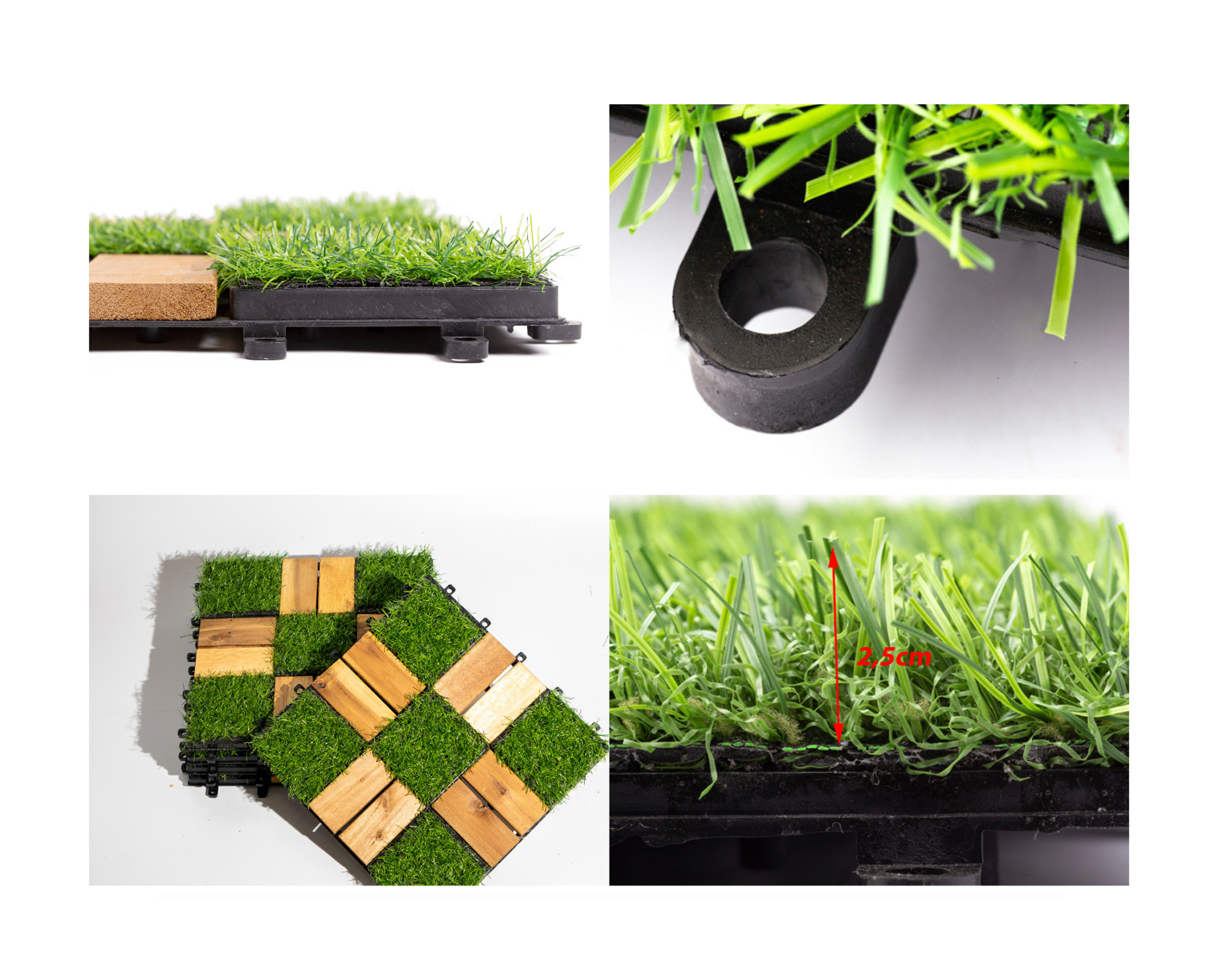 Vỉ cỏ kết hợp gỗ tự nhiên đối xứng-5